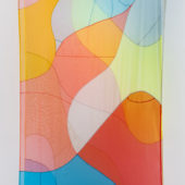 Katrin Schnabl, Portal 1.2 Scroll, 2020, acrylic, polyamide, 118 x 52 x 5 inches