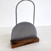 Allison Wade, Untitled, 2O21, wood, steel, 14 x 8.25 x 3 inches