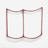 Allison Wade, aam is are was were (red oxide), 2O25, papier-mâché, Aqua-Resin, acrylic paint, paste, 39 x 34 x 2 inches