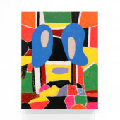 TL Solien, Mask, 2020, Flashe on wood panel, 14 x 11 inches
