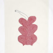 Elnaz Javani, The outset, 2O19, hand embroidery on fabric, 2O x 18 inches