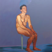 Man on a Stick, 1987, acrylic on canvas, 72 x 60 inches