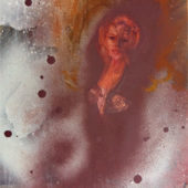 Trouble, 2O13, mixed media on paper, 13 x 9 inches