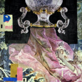 Rococo Nightmare, 2O12, collage, mixed media on paper, 11.25 x 8.75 inches