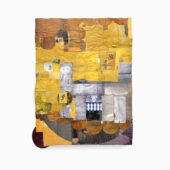 Jodi Hays, The Nightengale, 2O23, dye, fabric and cardboard collage, 65 x 49 inches