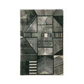 Sean Sullivan, Untitled (black) 2021, oil on found paper, 10.25 x 7 inches