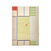 Sean Sullivan, Untitled (grid color), oil on found paper, 2020, 10.25 x 7 inches