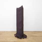 Frank Vega, Unit-Medusa, 2022, zipper, wood, 63 x 16 x 7 inches