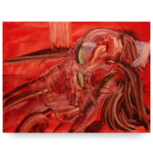 Larissa Borteh, Riser, 2025, oil on cavas, 18 x 20 inches