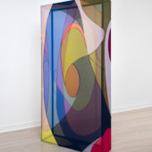 Katrin Schnabl, Chant II, 2019, steel, felt, polyamide, 72 x 34 x 10 inches