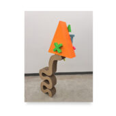 Christopher Michlig, Alpine Village, 2026, enamel silkscreen on poly-coated poster paper, 24 x 8 x 24 inches