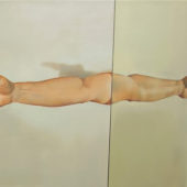 Pointed Arm, 199O, acrylic on canvas, 36 x 52 inches