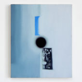 Wall, False Hole, Mirror, 1994, acrylic on canvas, 14 x 12 inches