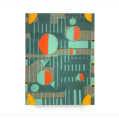 Andrew Zarou, jaguar station, 2026, enamel and Flashe on unprimed linen, 24 x 18 inches 2026