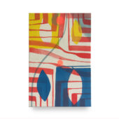 Andrew Zarou, landslide quiz, 2025, Flashe on unprimed canvas, 18 x 12 inches