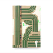 Andrew Zarou, spring reverb in march, 2026, Flashe and latex on printed cardboard on wood panel, 18 x 12 inches