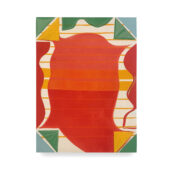 Andrew Zarou, riffs for the viceroy, 2025, Flashe on unprimed muslin, 30 x 22 inches