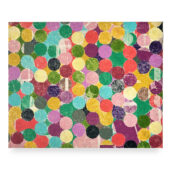 Sean Sullivan, Nickels in a fountain, 2025, oil stick on Kitakata paper, 8.25 x 10.25 inches