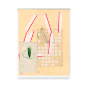 Zander Raymond, Untitled, 2023, laminated collage, 12 x 9 inches