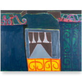 Taj Matumbi, After the Fourth Cup, 2026, acrylic and graphite on canvas, 36 x 48 inches