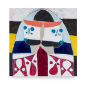 Taj Matumbi, Queen of Hearts, 2024, acrylic and graphite on canvas, 40 x 40 inches