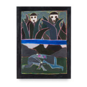 Taj Matumbi, Return, 2026, acrylic and graphite on canvas, 40 x 30 inches