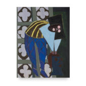 Taj Matumbi, Hoople Head, 2026, acrylic and graphite on canvas, 48 x 36 inches