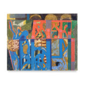 Sean Sullivan, Untitled, 2023, oil stick on Kitakata paper 8 x 10.25 inches