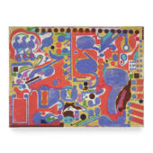 Sean Sullivan, Epigenetic Changes, 2023, oil stick on Kitakata Paper, 8.25 x 10.25 inches