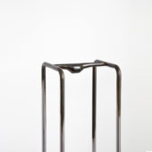 Alberte Tranberg, Stool (legs) II, detail, 2023, steel, patina, wax, 36 x 12 x 12 inches