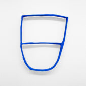 Allison Wade, am is are was were (cobalt blue), 2025, papier-mâché, Aqua-Resin, Flashe, pigment, acrylic paint, 28 x 23 x 2 inches