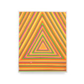 Christopher Michlig, Neo Geo (Triangular), 2026, letterpress and silkscreen collage, 22 x 28 inches