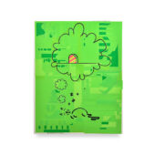 Christopher Michlig, Shared Psychic Layer (Green), 2026, letterpress and silkscreen collage, 44 x 56 inches