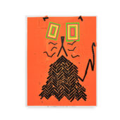 Christopher Michlig, Stargate, 2026, letterpress and silkscreen collage, 28 x 22 inches