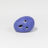 Blue skull 2019 glazed ceramic 6 x 8 x 7 inches