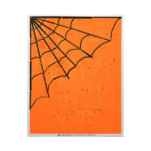 Christopher Michlig, Tangerine Composition (Spider Web), 2026, letterpress and silkscreen collage, 22 x 28 inches