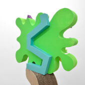 Christopher Michlig, You Can’t Do That on Sculpture, 2O26, enamel silkscreen on poly-coated poster paper, 2O inches x 8 inches x 3O inches